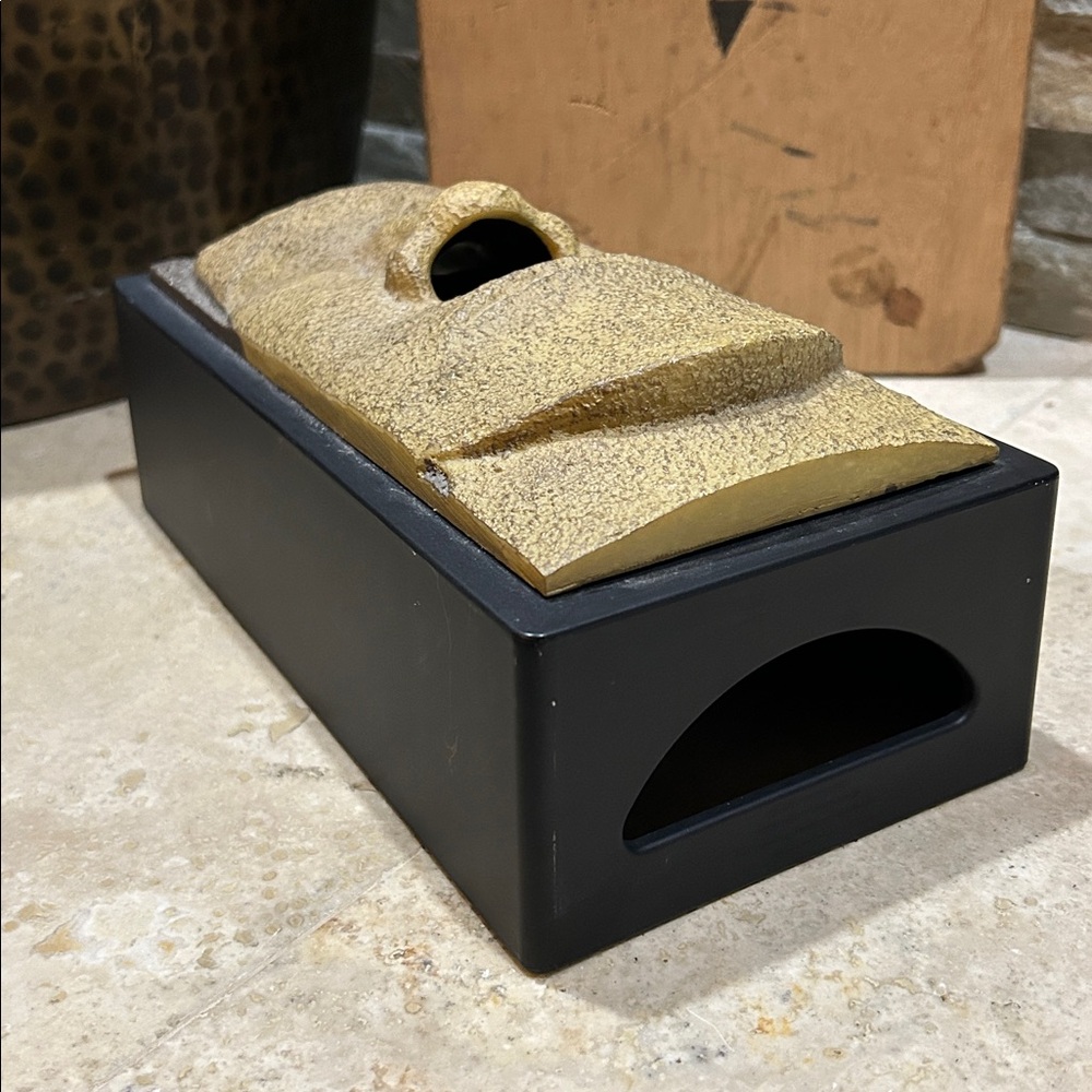 ROTARY HERO Vintage Moai Easter Island Face Tissue Box Cover - Picture 2 of 12